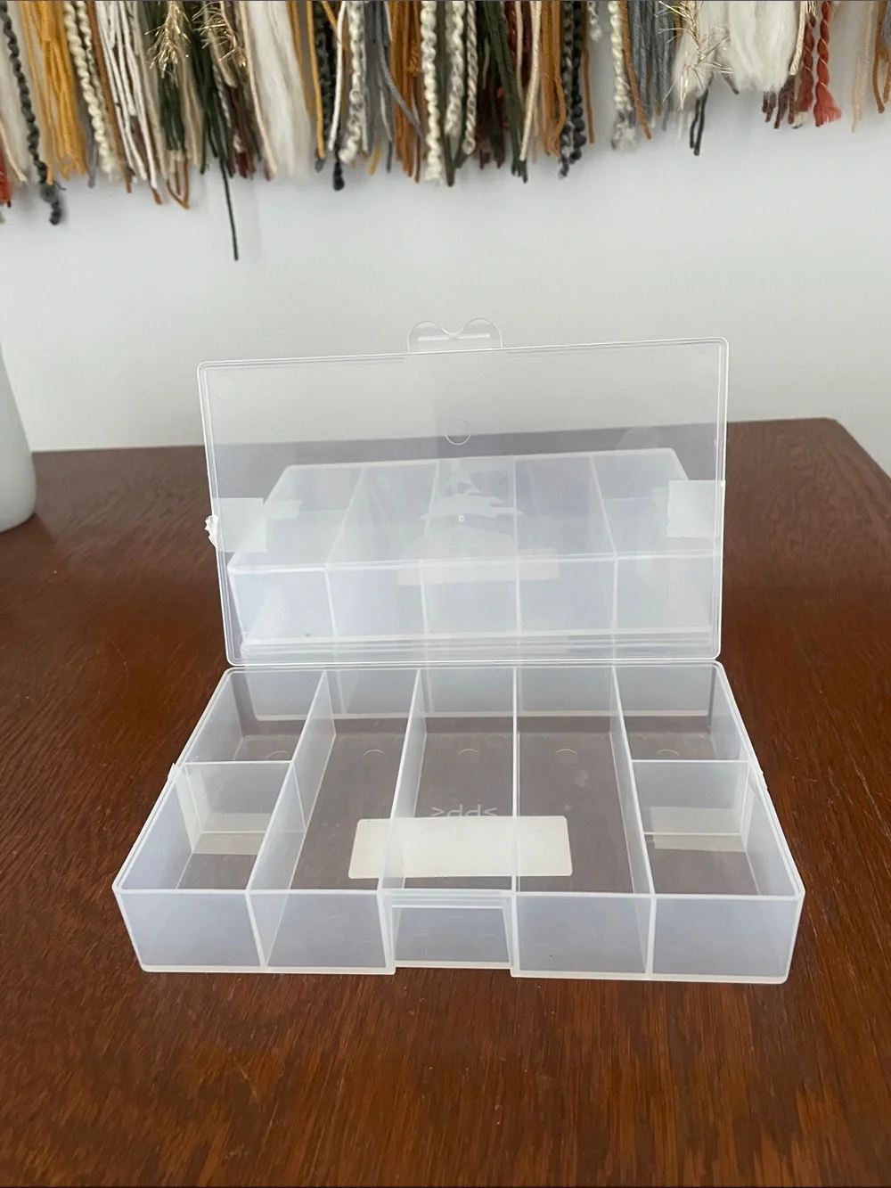 Clear Plastic Compartment Organizer Box - Multi-Section Storage set of 3 new